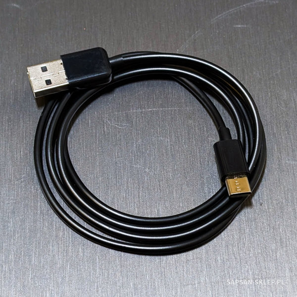 Evil Crow Cable Pro BadUSB - czarny zwinięty kabel z wtykami USB-A i USB-C