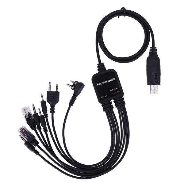 Kabel programujący USB 8 w 1 z ośmioma wtykami do różnych radiotelefonów