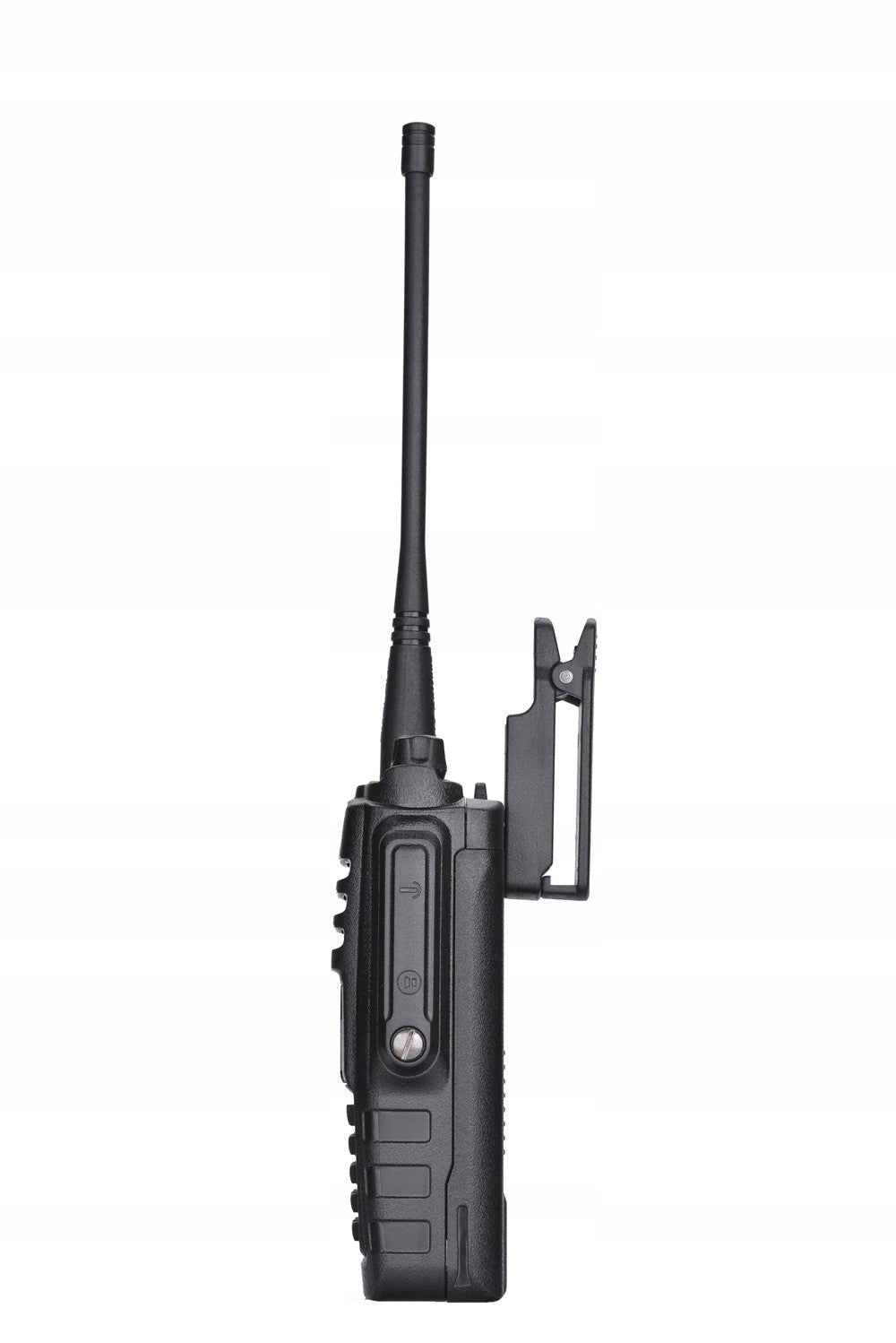 Radiotelefon Baofeng BF-A58 z profilu - widać przyciski boczne i klips do paska