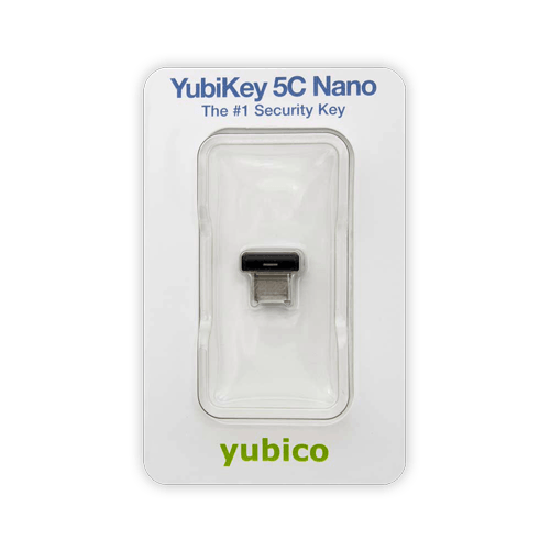 Blister Yubico YubiKey 5C Nano z małym czarnym kluczem USB-C, oznaczenie The #1 Security Key