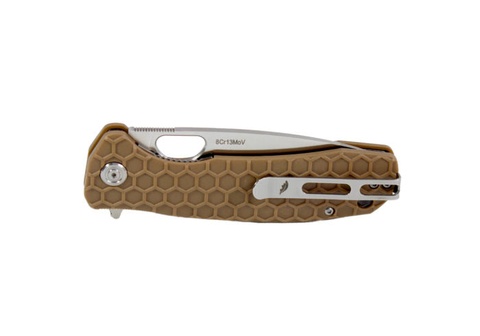 Nóż Honey Badger Flipper Large Tan