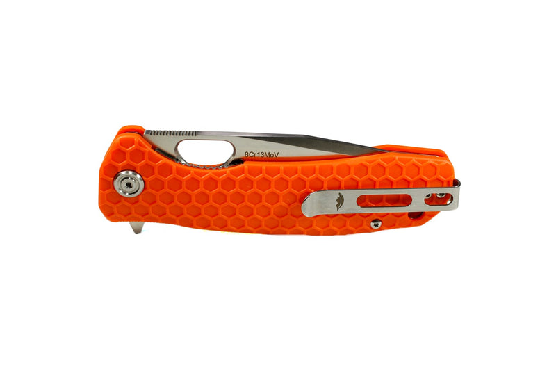 Nóż Honey Badger Tanto Flipper Medium Orange