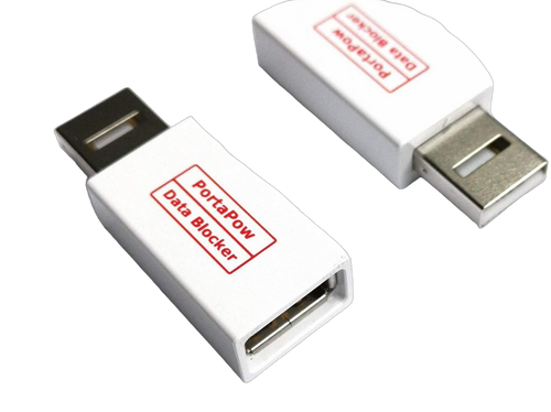 PortaPow Data Blocker USB SmartCharge x2 biały