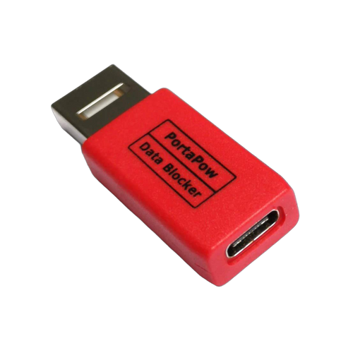 PortaPow gen. 3 Data Blocker USB-A do C SmartCharge czerwony