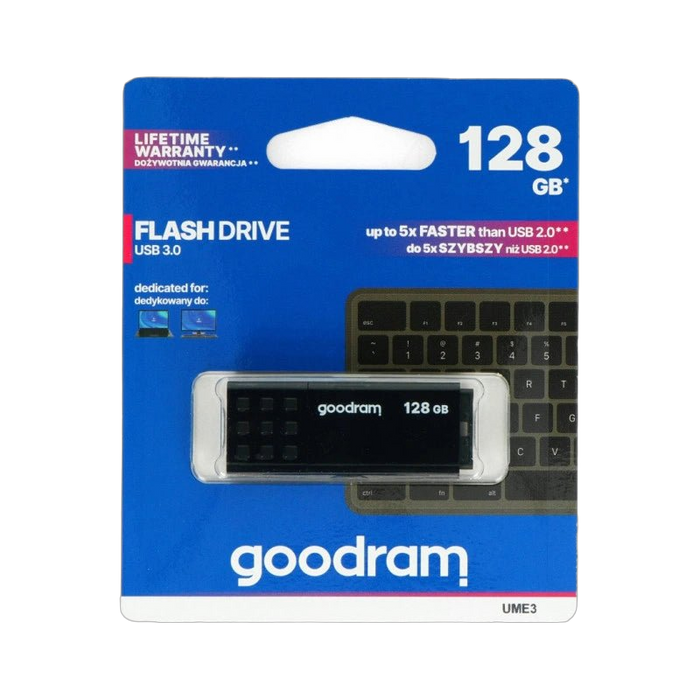 GoodRam Flash Drive - pamięć USB 3.0 Pendrive - UME3 czarny 128GB