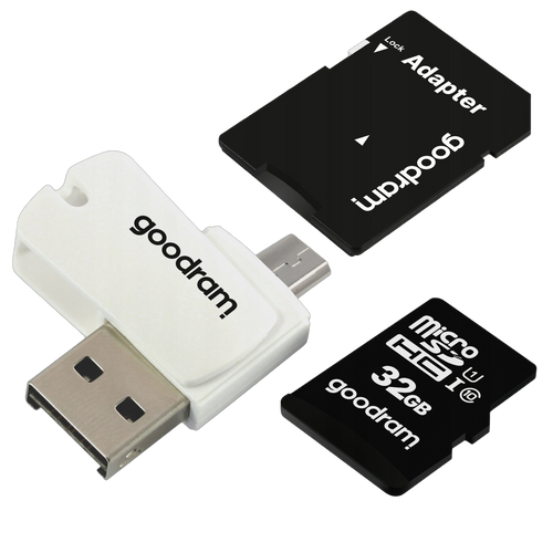 Karta pamięci Goodram M1AA microSD 32GB 100MB/s UHS-I klasa 10 z adapterem