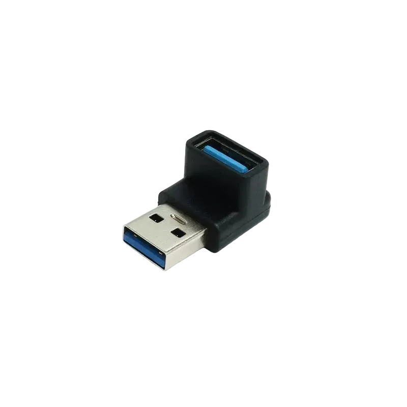 Угловой адаптер USB 3.0 в комплекте Alfa AWUS036AXM - штекер и гнездо под углом 90 градусов
