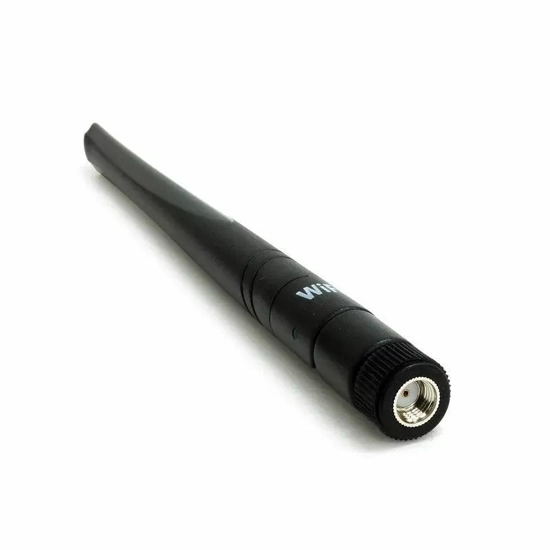 Alfa ARS-NT5B7 dipole antenna at an angle - bent tip and knurled RP-SMA connector