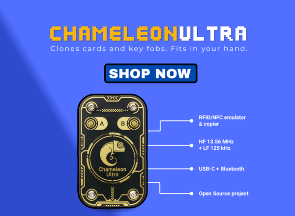 Baner ChameleonUltra ProxGrind - kapesní emulátor a kopírka karet RFID/NFC
