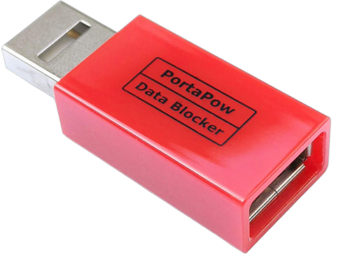 PortaPow gen. 3 Data Blocker USB-A do A SmartCharge czerwony