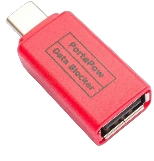 PortaPow gen. 3 Data Blocker USB-C do A SmartCharge czerwony
