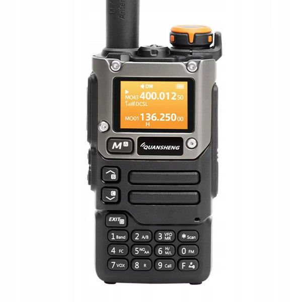 Radiotelefon Quansheng UV-K6, przód z kolorowym wyświetlaczem, klawiaturą i anteną