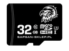 Czarna karta microSD SAPSAN 32 GB U3 z białym nadrukiem i logo orła