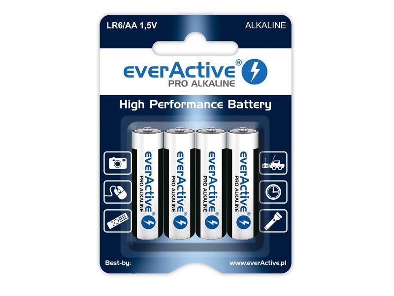 Baterie alkaliczne everActive LR6/AA, 4 szt. - Sapsan Sklep
