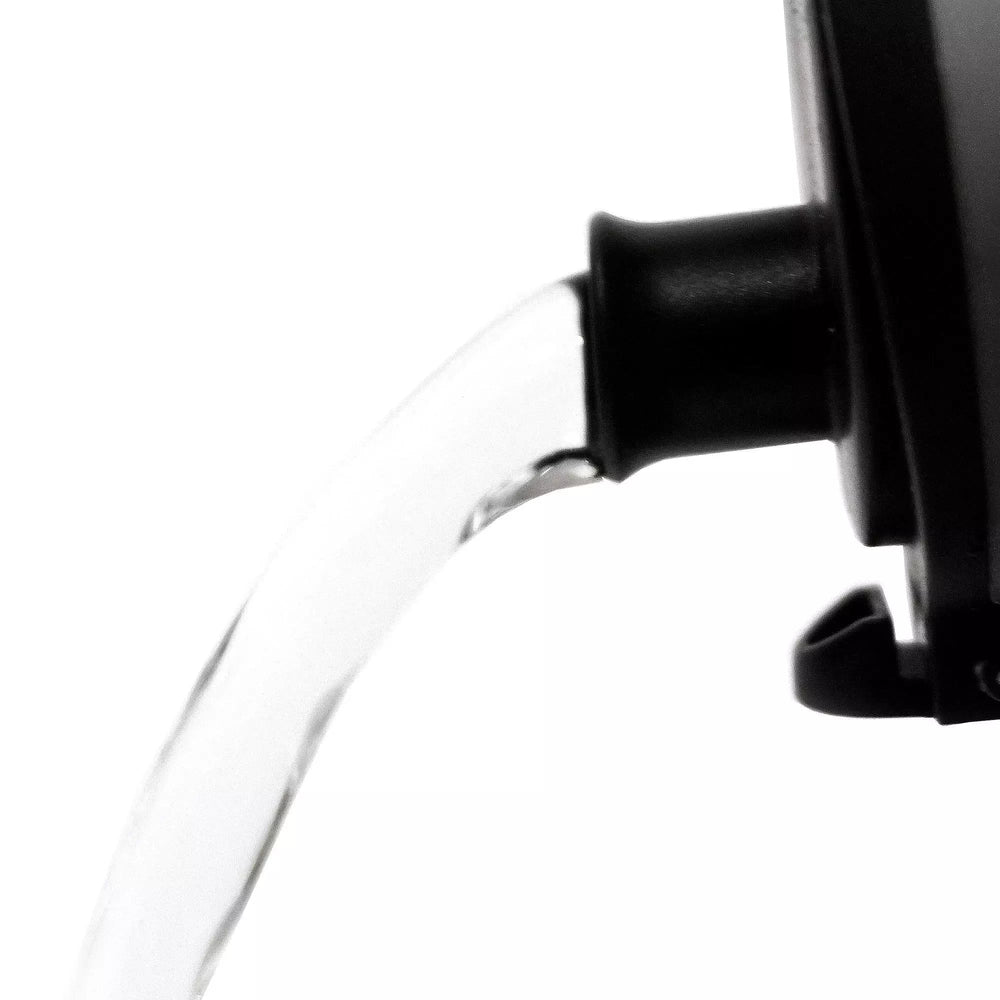 Close-up of the ION8 bottle spout with a stream of water pouring out