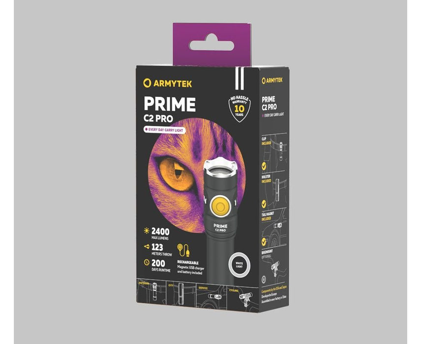 Latarka Armytek PRIME C2 PRO MAGNET USB White - Sapsan Sklep