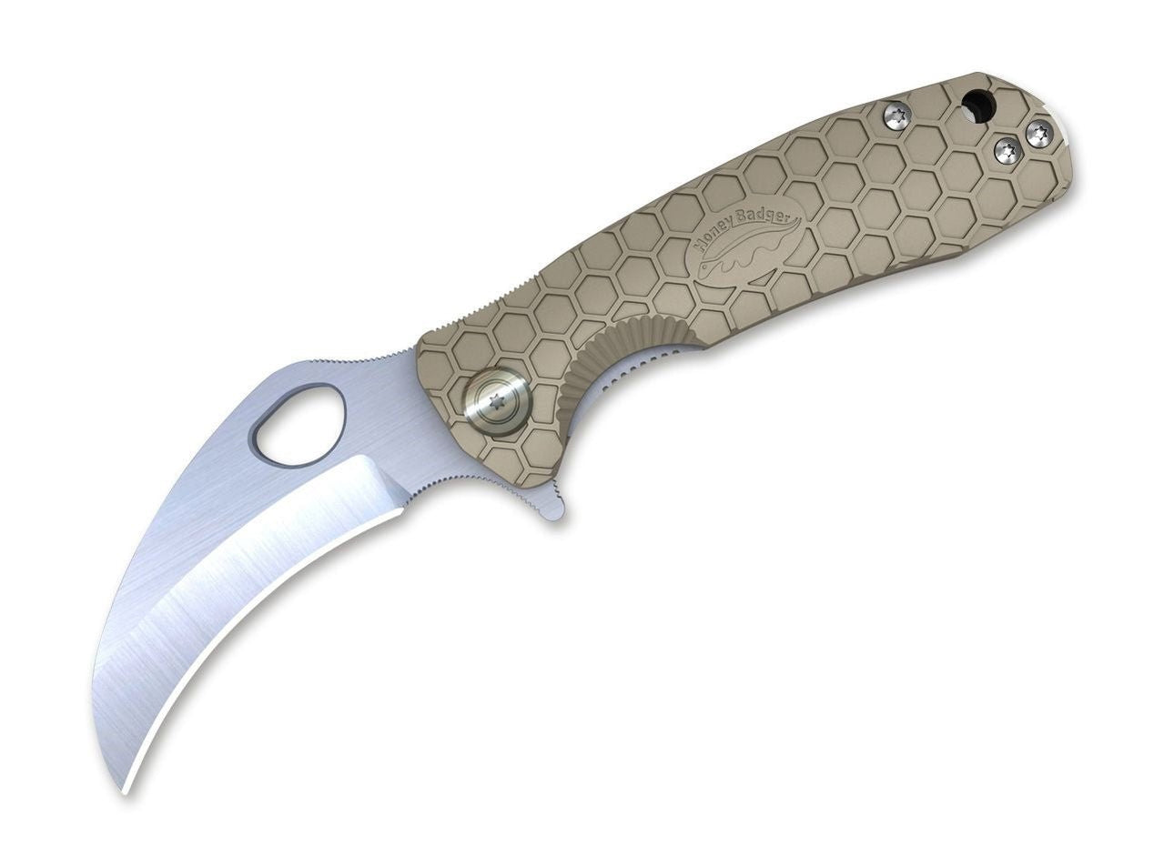 Honey Badger Claw D2 Medium Tan Plain Knife Sapsan Sklep 🇵🇱