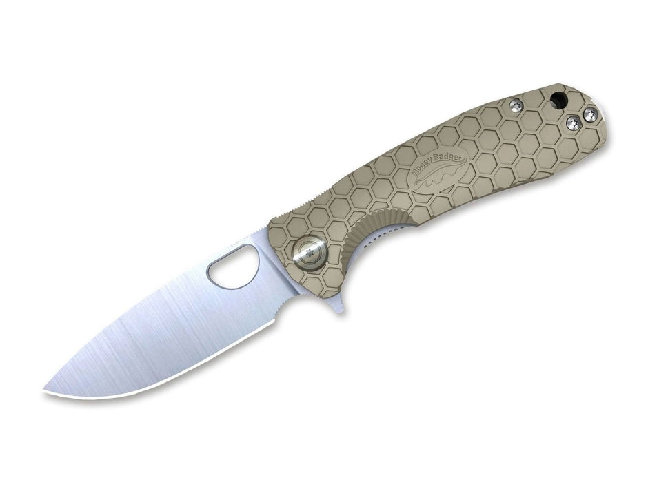 Nóż Honey Badger Flipper Medium Tan - Sapsan Sklep