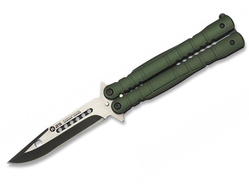 Nóż motylek K25 02130 Balisong Green - Sapsan Sklep