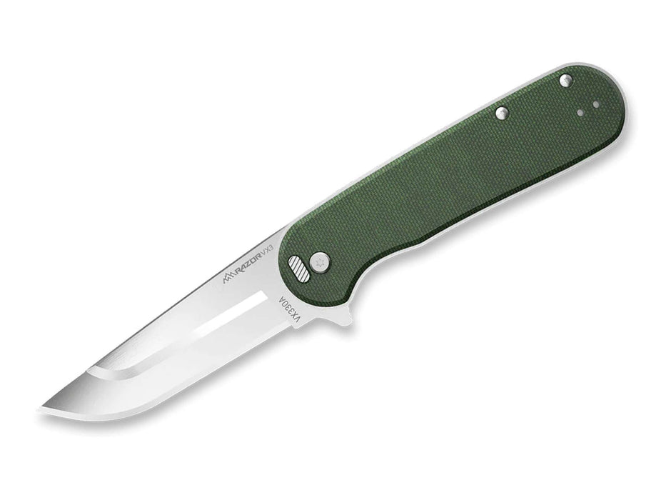 Nóż Outdoor Edge Razor VX3 3.0" Micarta Green - Sapsan Sklep