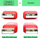 PortaPow gen. 3 Data Blocker USB-A do A SmartCharge czerwony - Sapsan Sklep