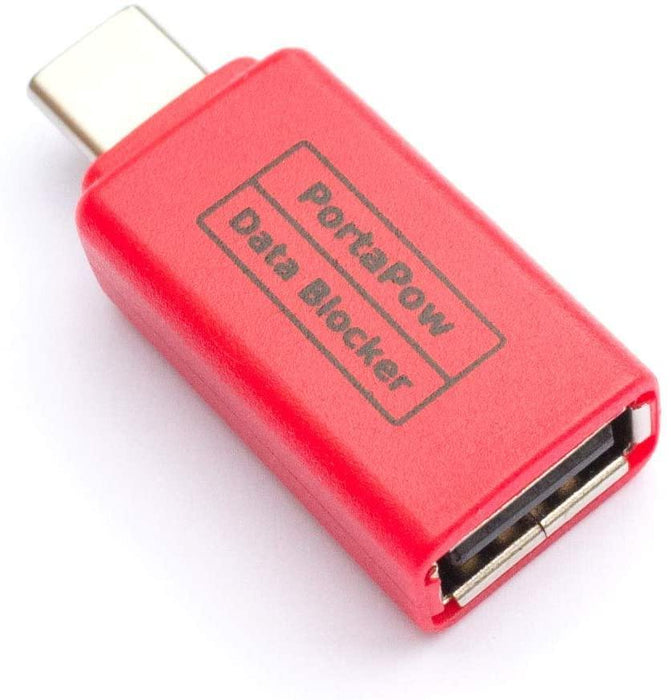 PortaPow gen. 3 Data Blocker USB-C do A SmartCharge czerwony - Sapsan Sklep