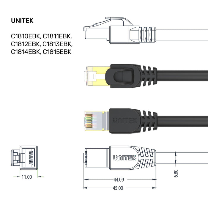 Unitek Cat.7 RJ45 Przewód Ethernet 5 m - Sapsan Sklep